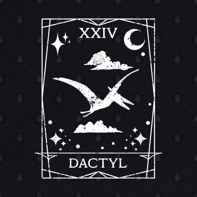 Tarot Dactyl - Funny Dinosaur - Pterodactyl Flying by Shirt for Brains